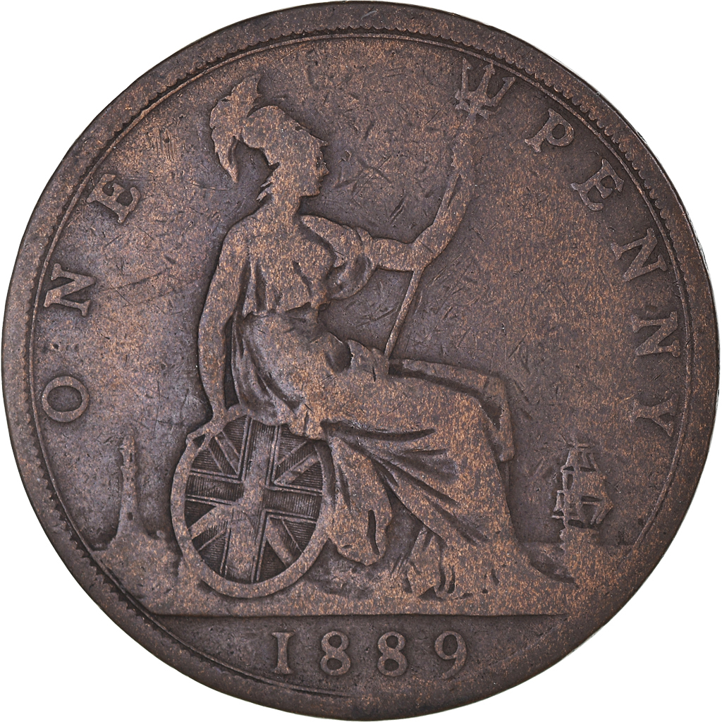 Coin, Great Britain, Victoria, Penny, 1889, , Bronze, KM:755