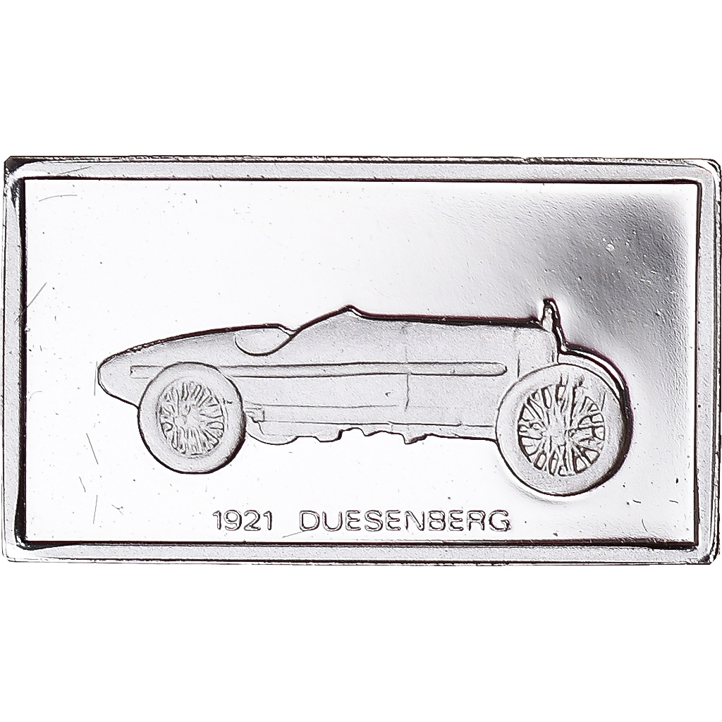 France, Medal, Célèbres Automobiles du Monde, DUESENGERG 1921, , Silver
