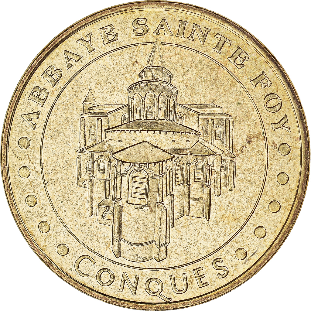 France, Token, Touristic token, Conques - Abbaye Sainte-Foy n°1, Arts &