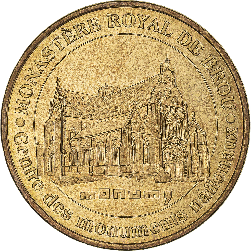 France, Token, Touristic token, Bourg-en-Bresse - Monastère royal de Brou n°1