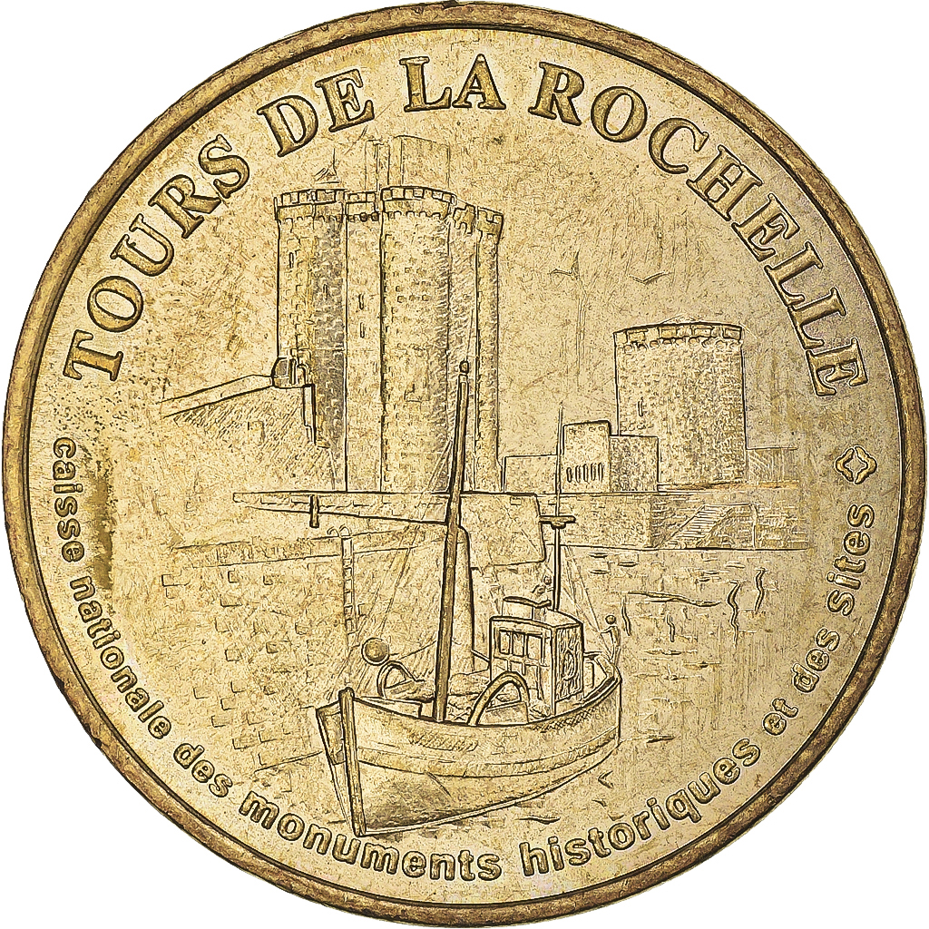 France, Token, Touristic token, La Rochelle - Les Tours n°1, 2005, MDP, 