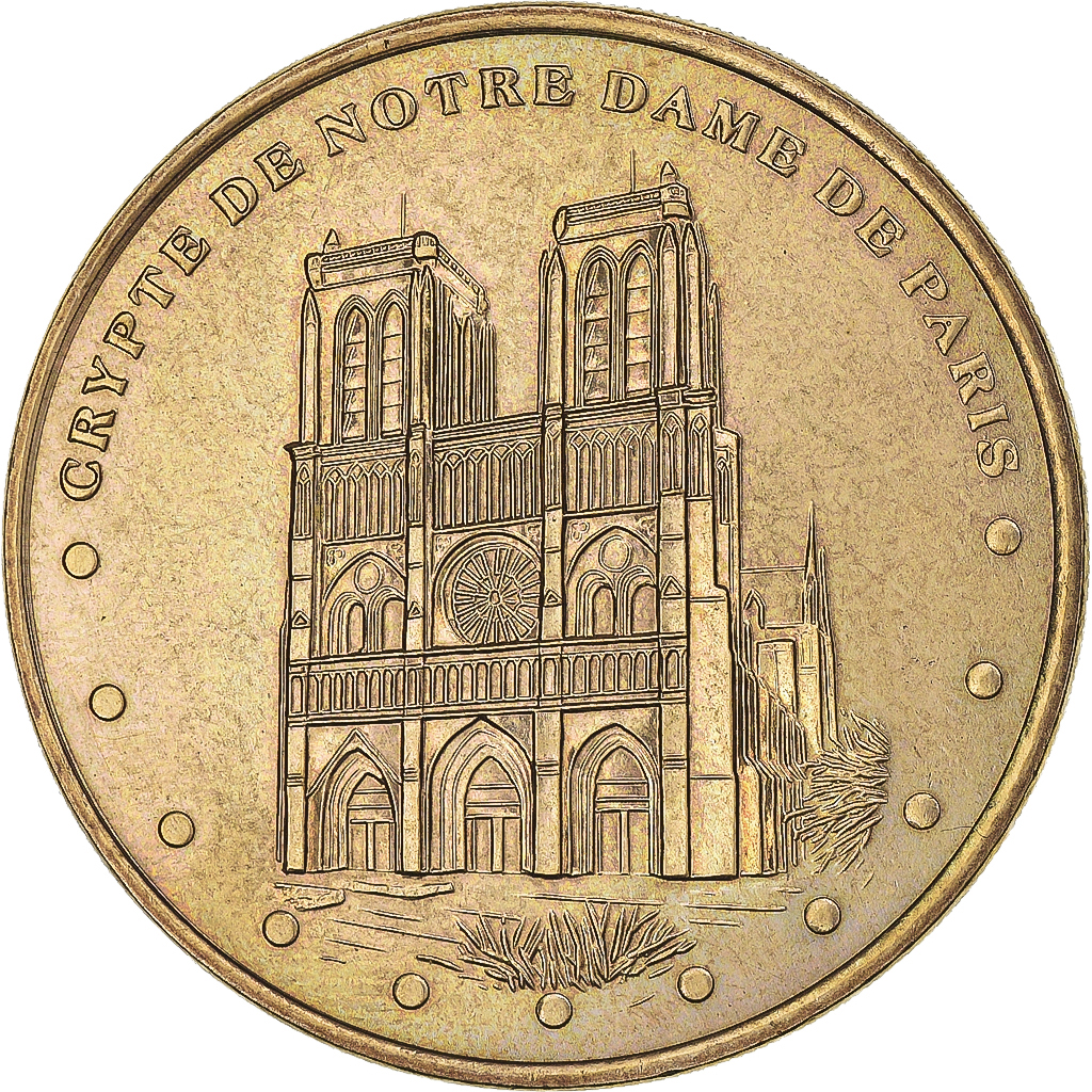 France, Token, Touristic token, Paris - Notre Dame n°2, 2001, MDP, 