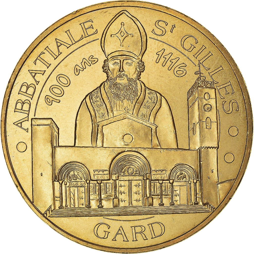 France, Token, Touristic token, SAINT-GILLES ABBATIALE St GILLES 900 ANS 1116