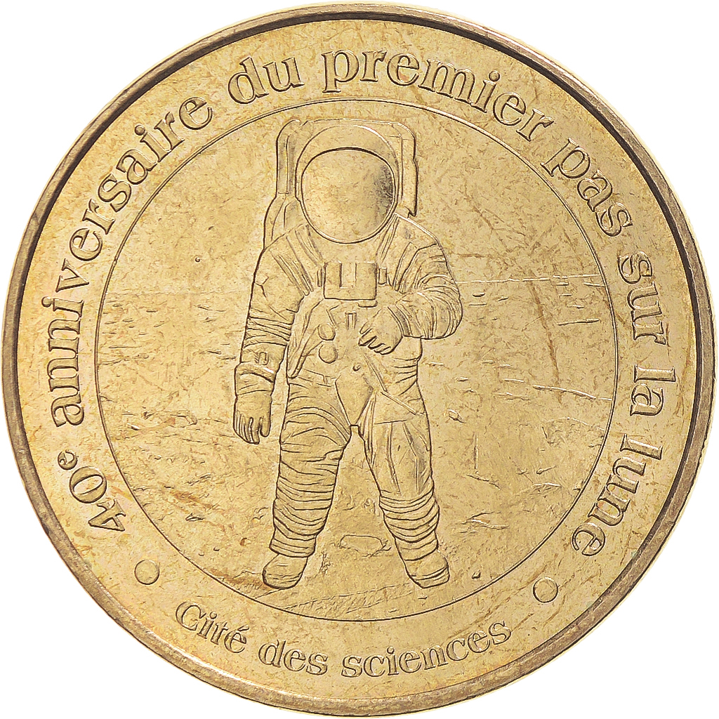France, Token, Touristic token, 75/40Eme Anniversaire Du Premier Pas Sur La