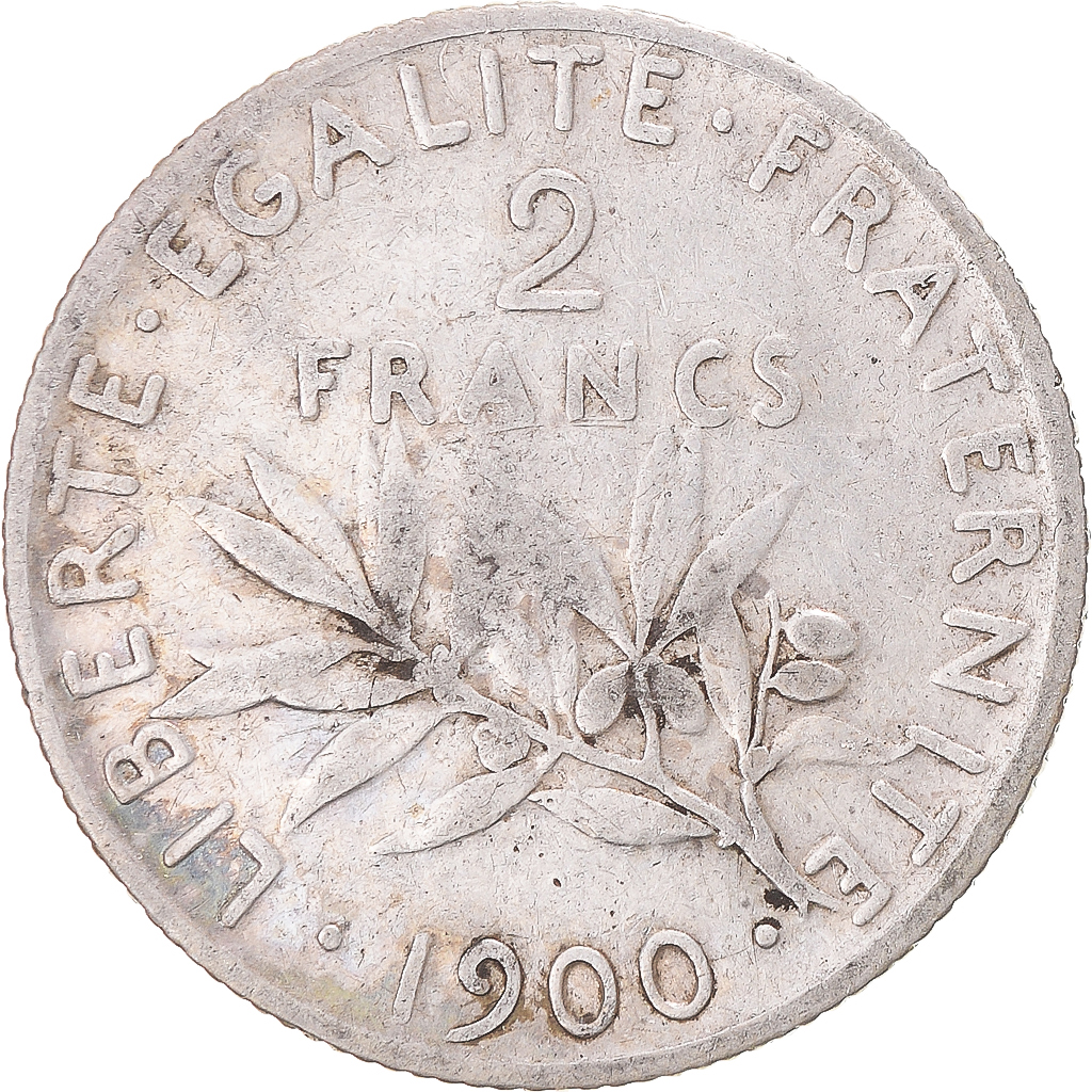 Coin, France, Semeuse, 2 Francs, 1900, Paris, , Silver, KM:845.1
