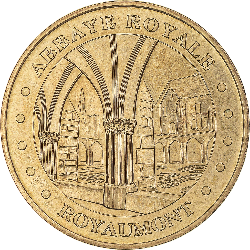 France, Token, Tourist Token, 95/ Abbaye Royale de Royaumont, 2007, Monnaie de