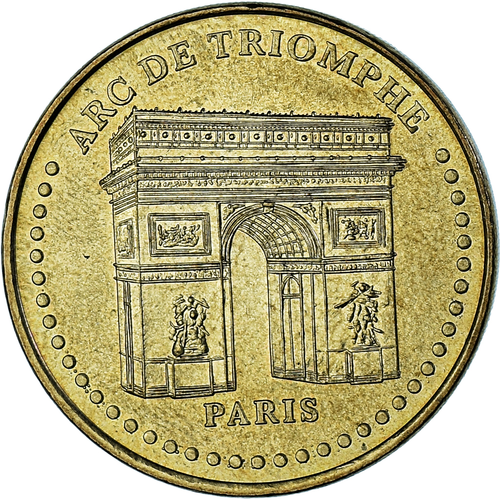 France, Token, Touristic token, Paris - L'Arc de Triomphe, 2007, MDP, 
