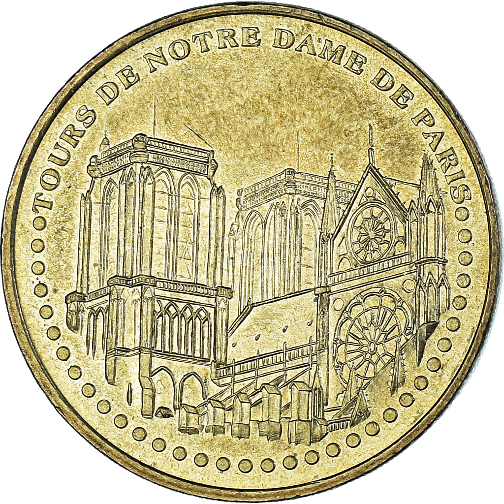France, Token, Touristic token, Paris - Tours de Notre-Dame n°2, Arts &