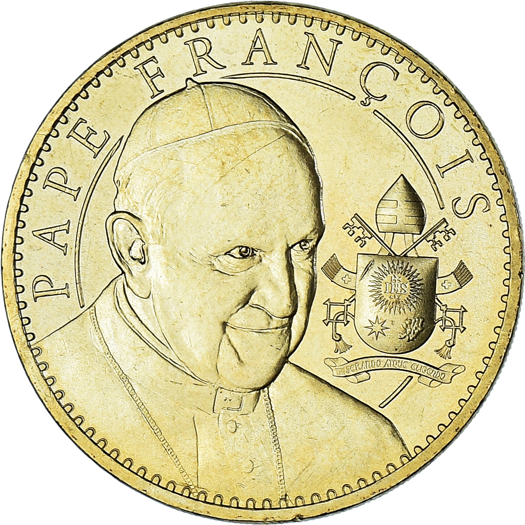 France, Token, Touristic token, 65/ Lourdes - Pape François, 2016, MDP, 