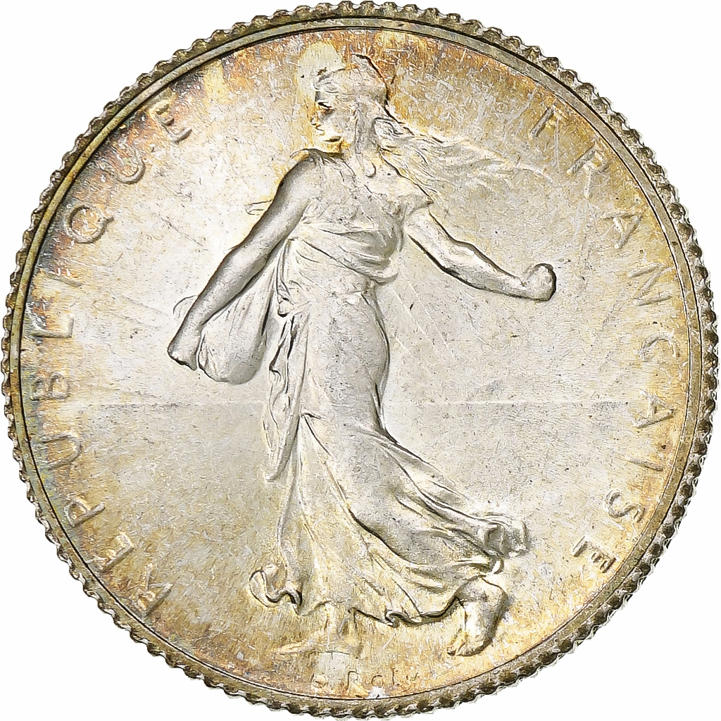France, Semeuse, Franc, 1920, Paris, , Silver, KM:844.1, Gadoury:467