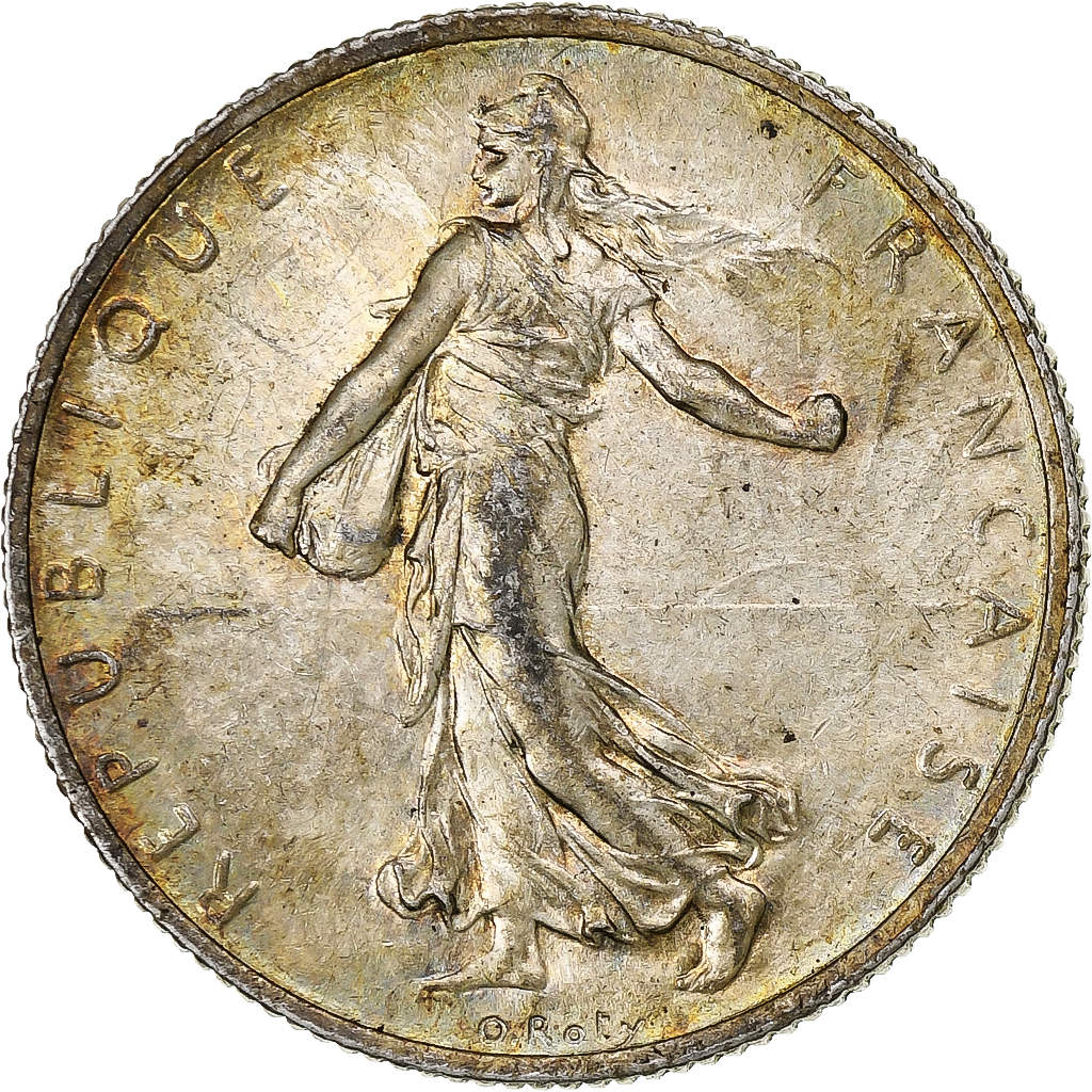 France, 2 Francs, Semeuse, 1918, Paris, Silver, , Gadoury:532, KM:845.1