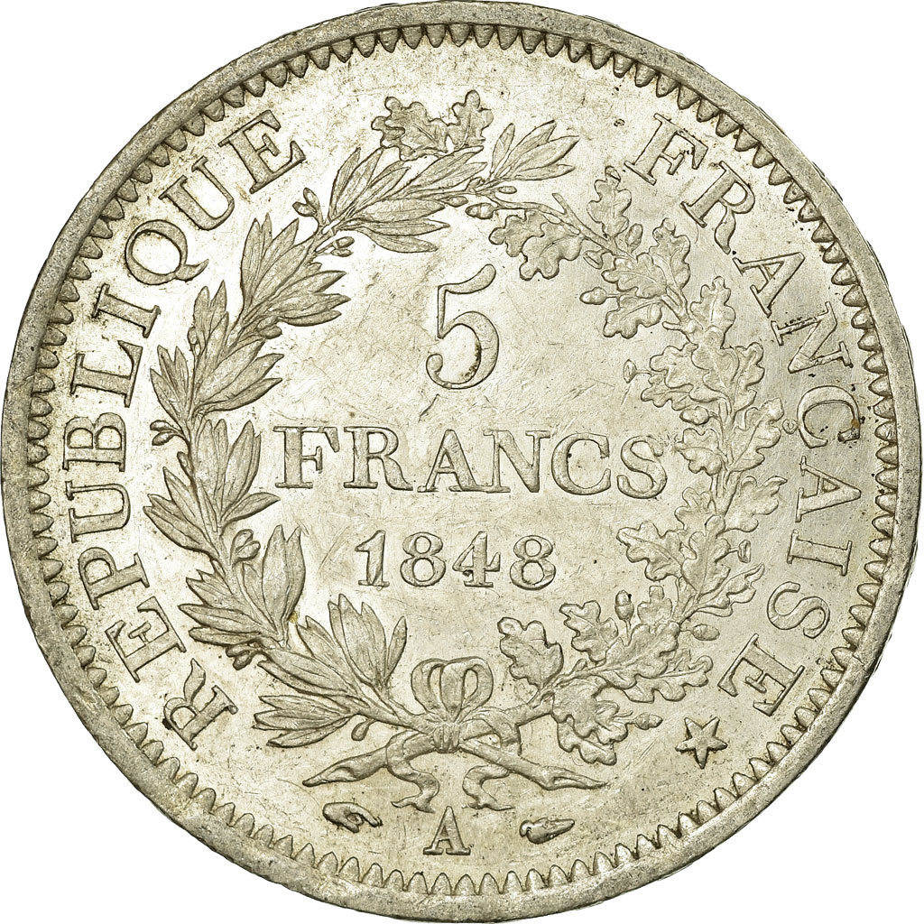 Coin, France, Hercule, 5 Francs, 1848, Paris, , Silver, Gadoury:683