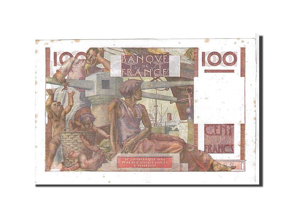 Banknote, France, 100 Francs, 100 F 1945-1954 ''Jeune Paysan'', 1953, AU(55-58)