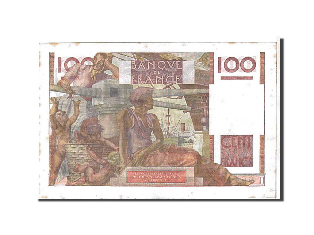 Banknote, France, 100 Francs, 100 F 1945-1954 ''Jeune Paysan'', 1953, AU(55-58)