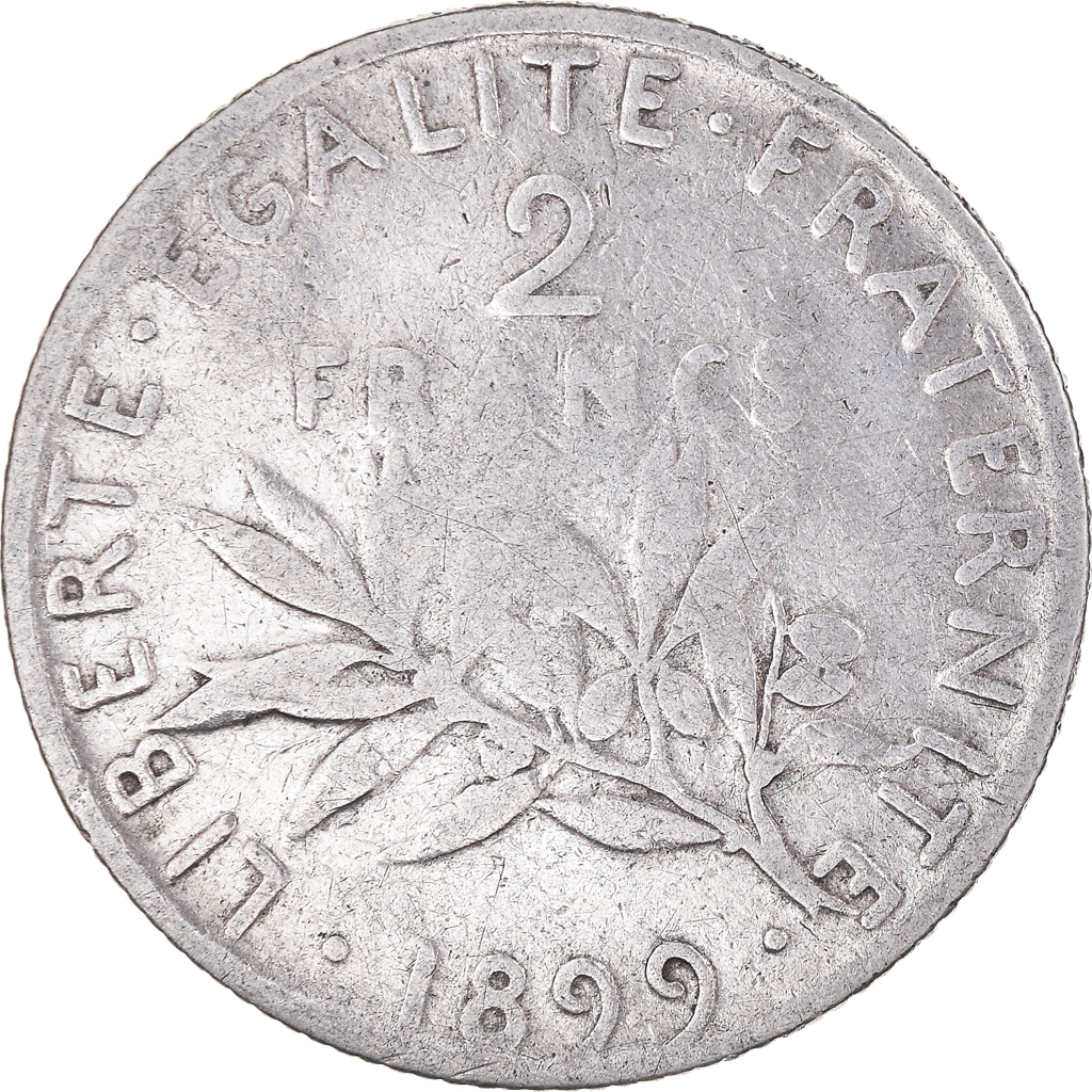 Coin, France, Semeuse, 2 Francs, 1899, Paris, , Silver, KM:845.1