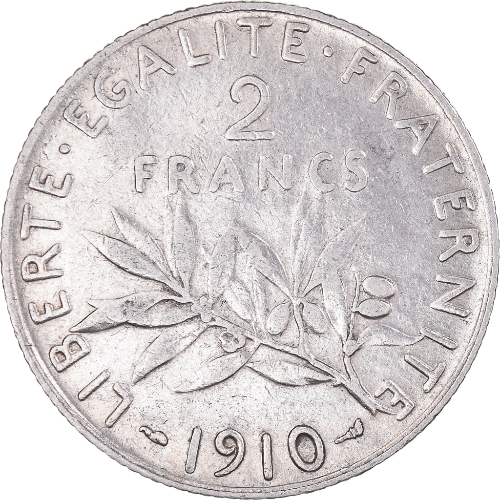 Coin, France, Semeuse, 2 Francs, 1910, Paris, , Silver, KM:845.1