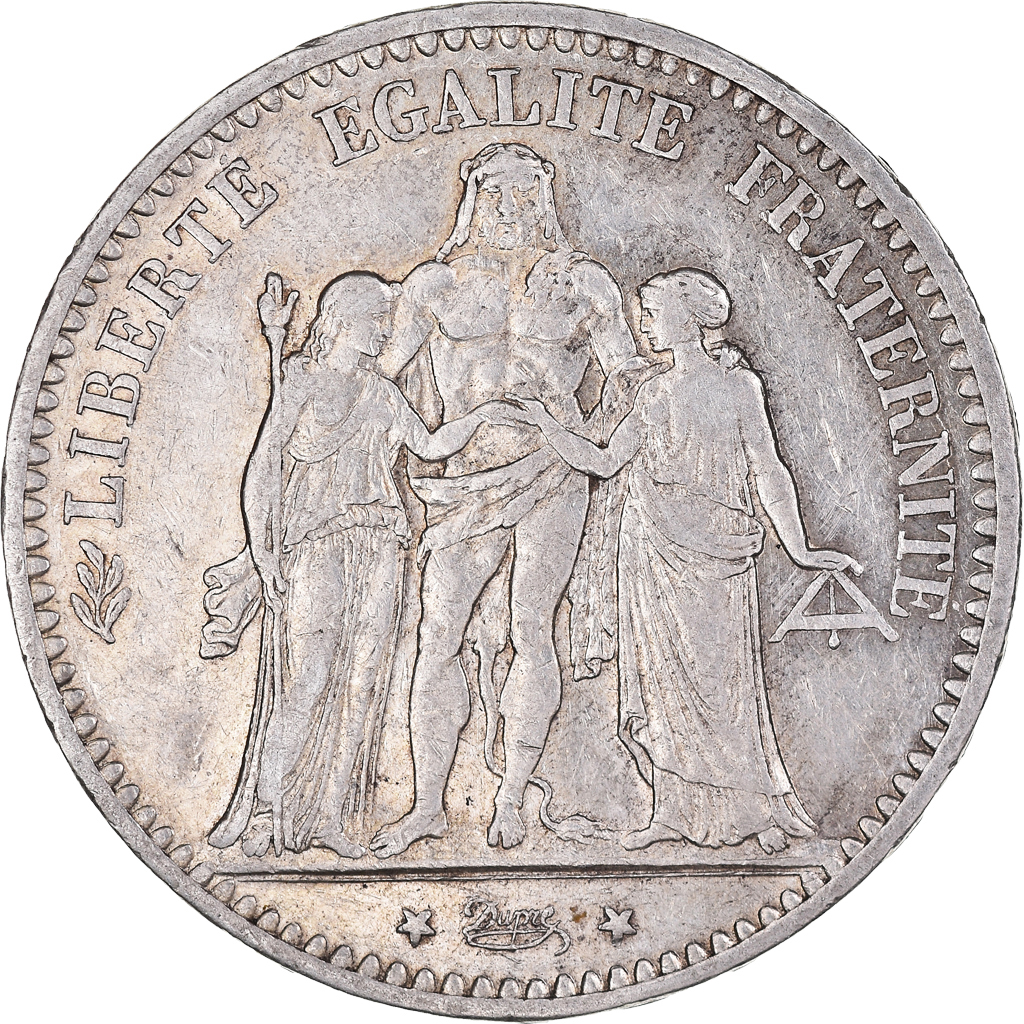 Coin, France, Hercule, 5 Francs, 1874, Paris, , Silver, KM:820.1