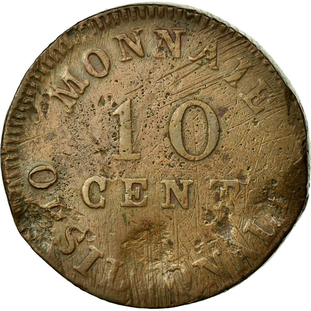 Coin, FRENCH STATES, ANTWERP, 10 Centimes, 1814, Antwerp, , Bronze