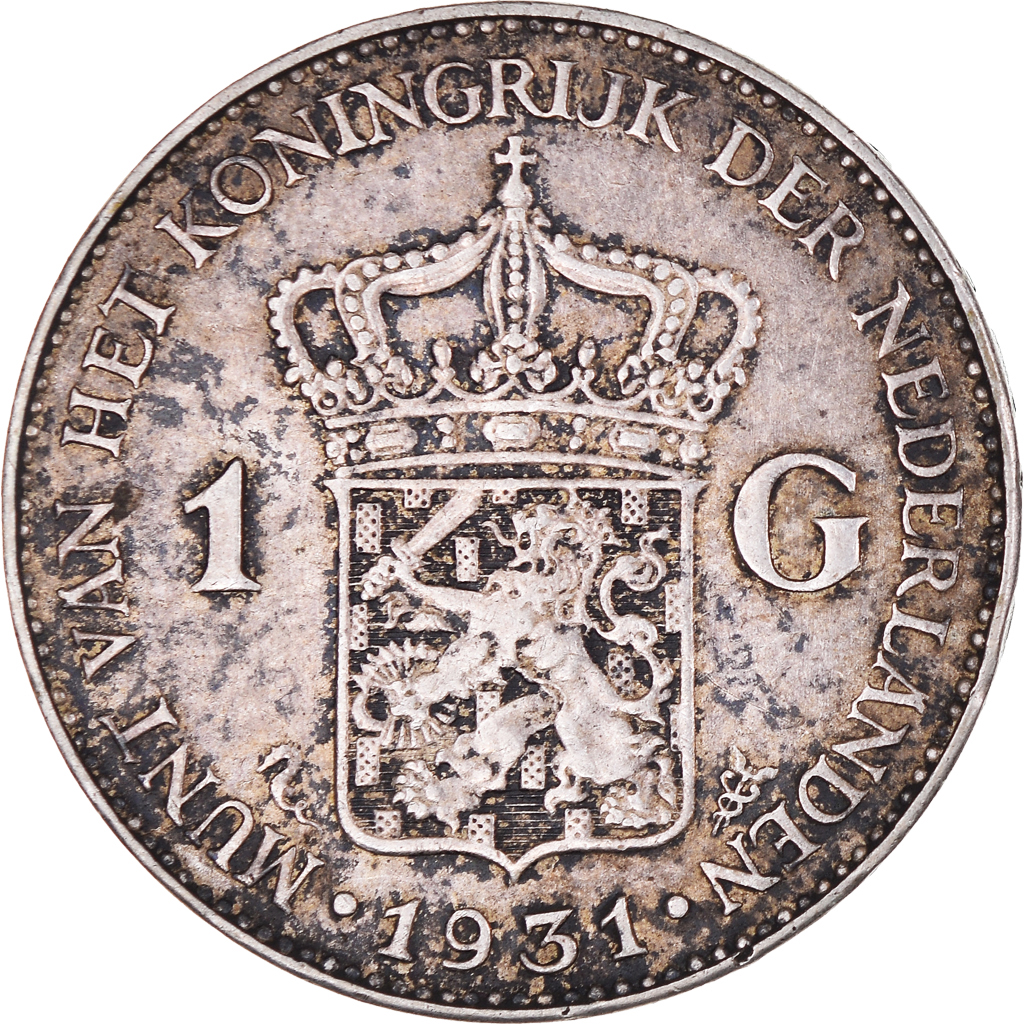 Coin, Netherlands, Wilhelmina I, Gulden, 1931, , Silver, KM:161.1