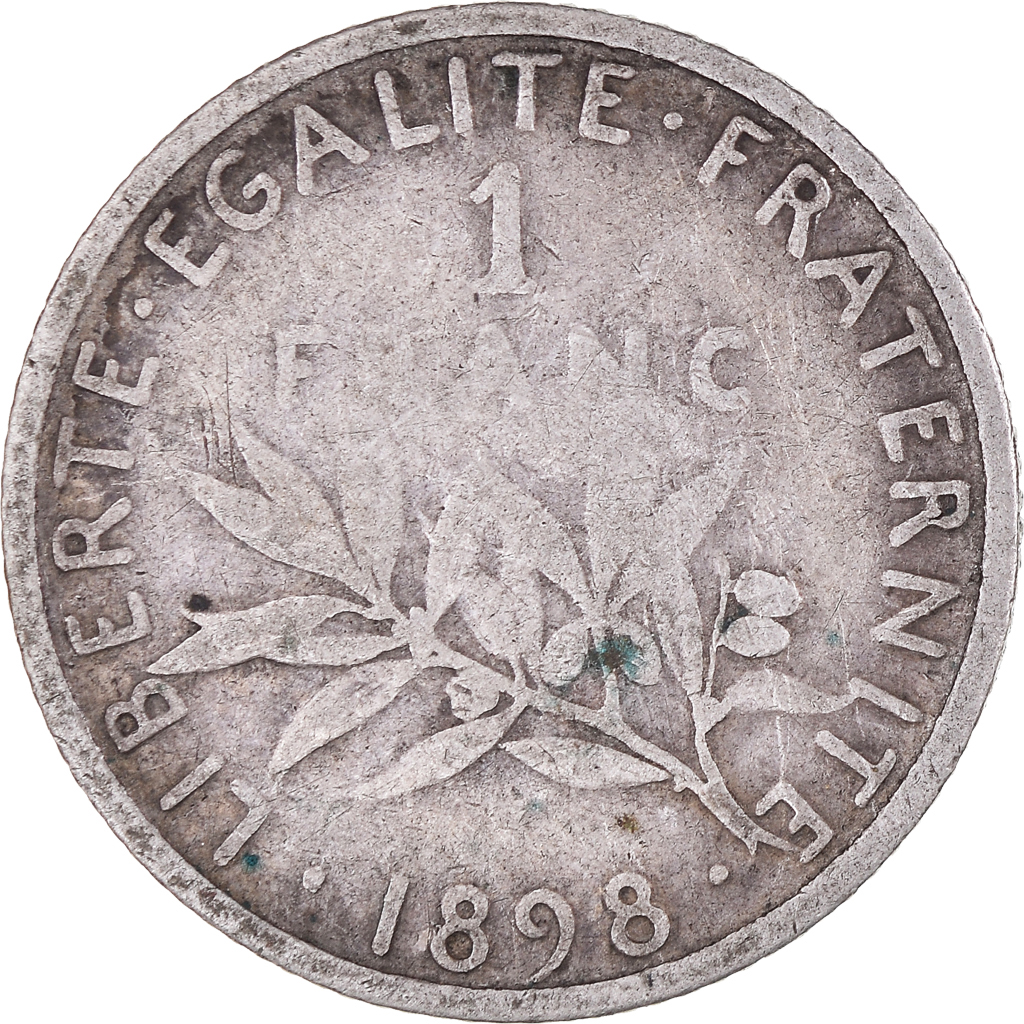 Coin, France, Semeuse, Franc, 1898, Paris, , Silver, KM:844.1
