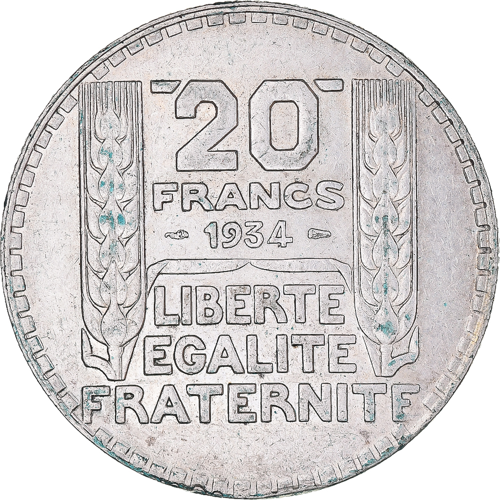 Coin, France, Turin, 20 Francs, 1934, Paris, , Silver, KM:879