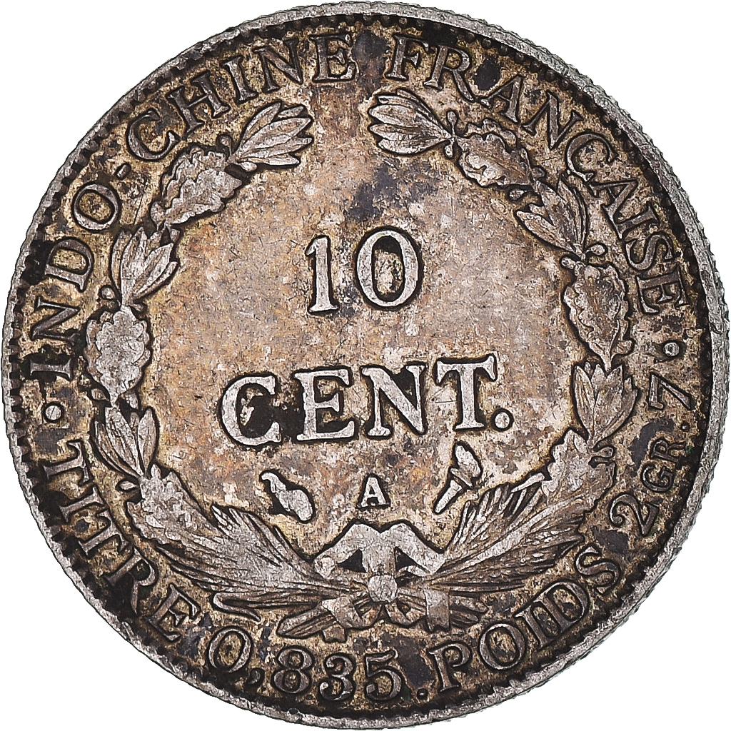 Coin, FRENCH INDO-CHINA, 10 Cents, 1910, Paris, , Silver, KM:9