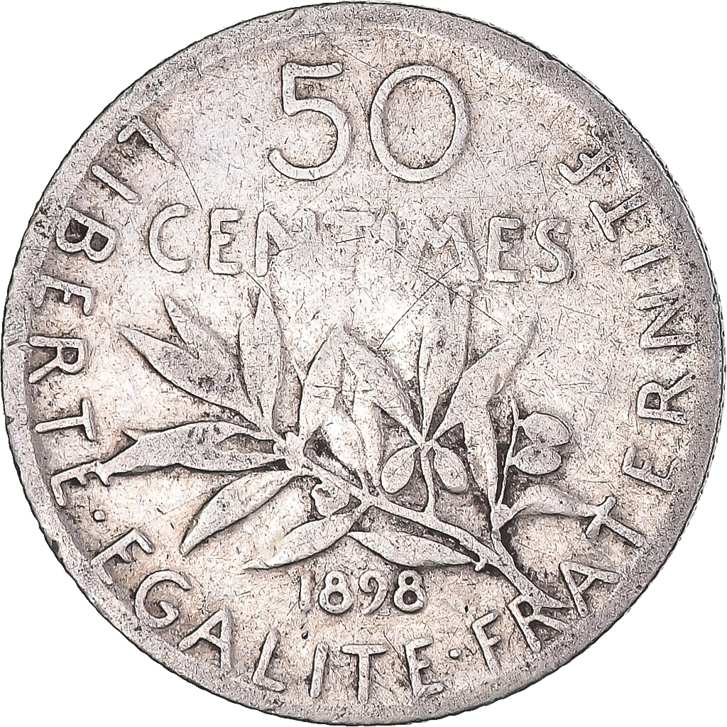 Coin, France, Semeuse, 50 Centimes, 1898, Paris, , Silver, KM:854