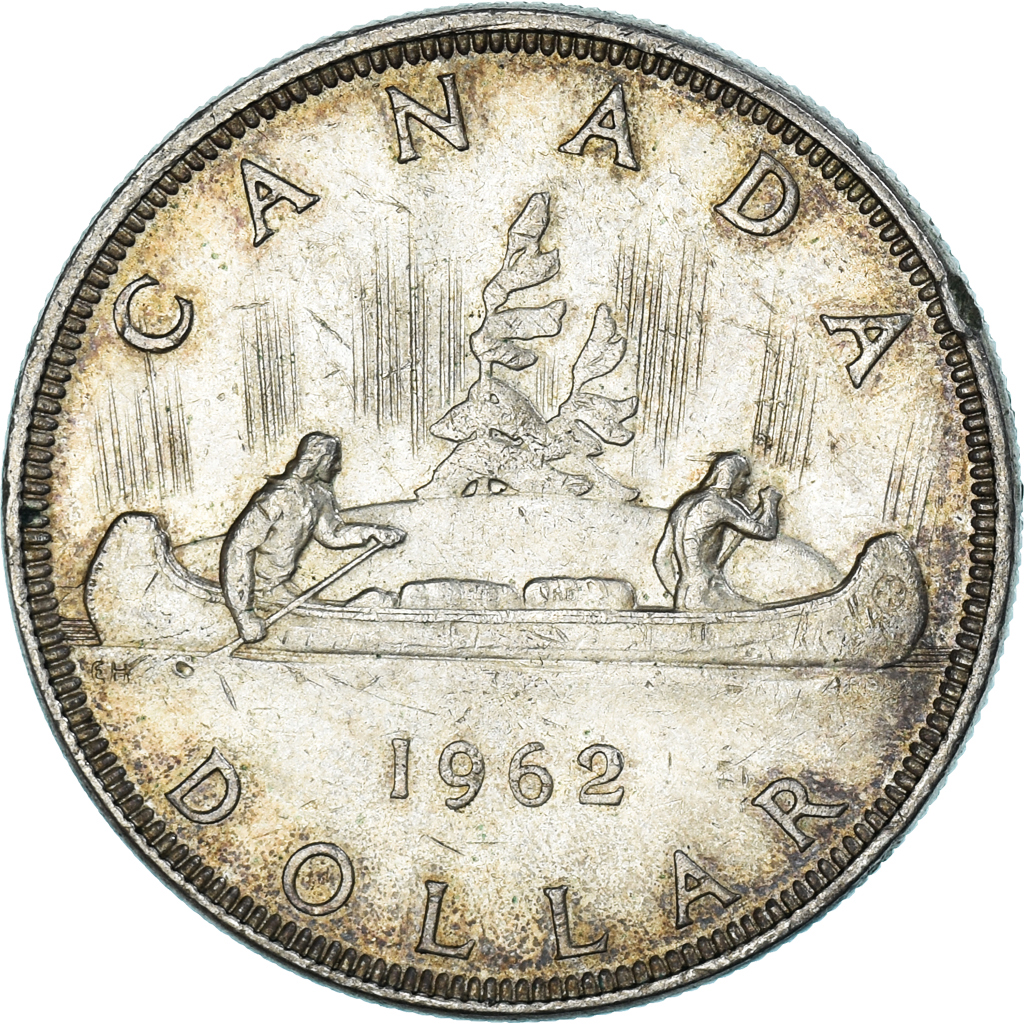 Coin, Canada, Elizabeth II, Dollar, 1962, Royal Canadian Mint, Ottawa