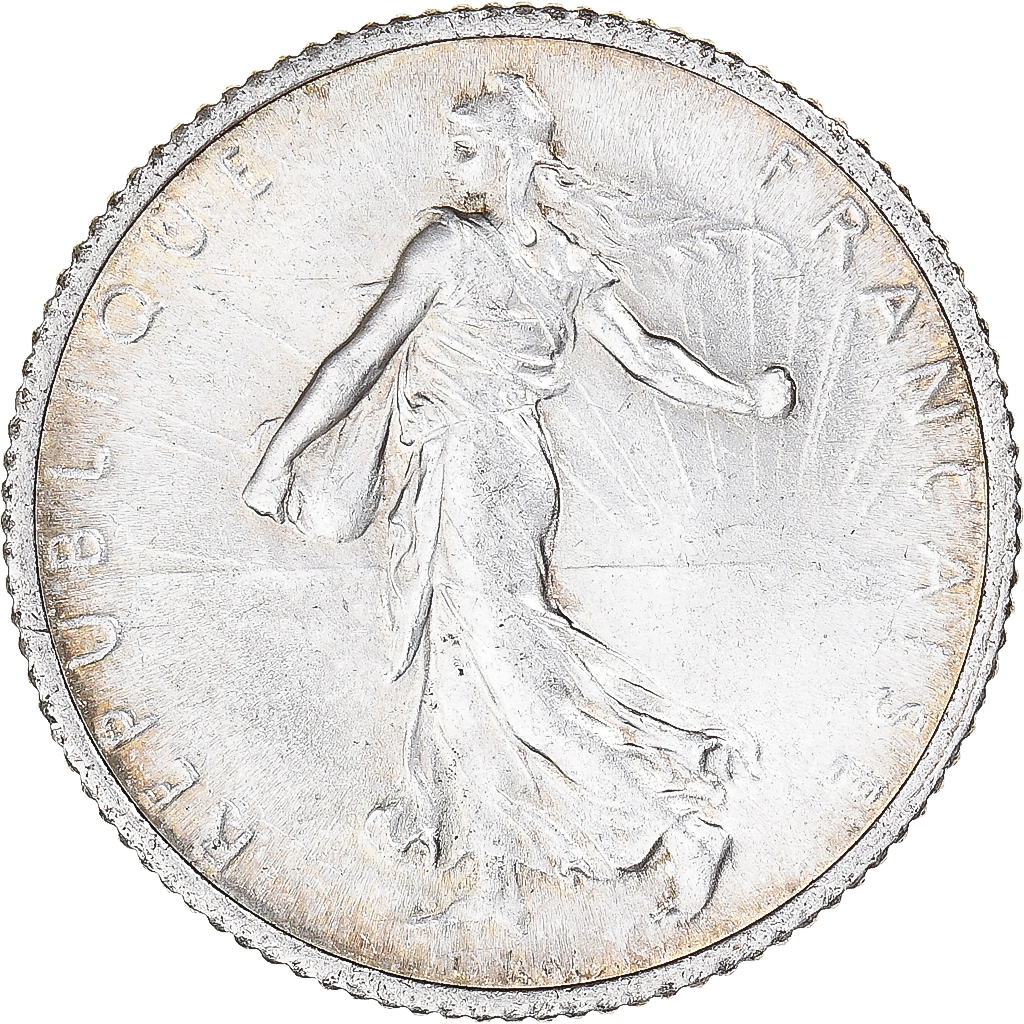 Coin, France, Semeuse, Franc, 1916, Paris, , Silver, KM:844.1