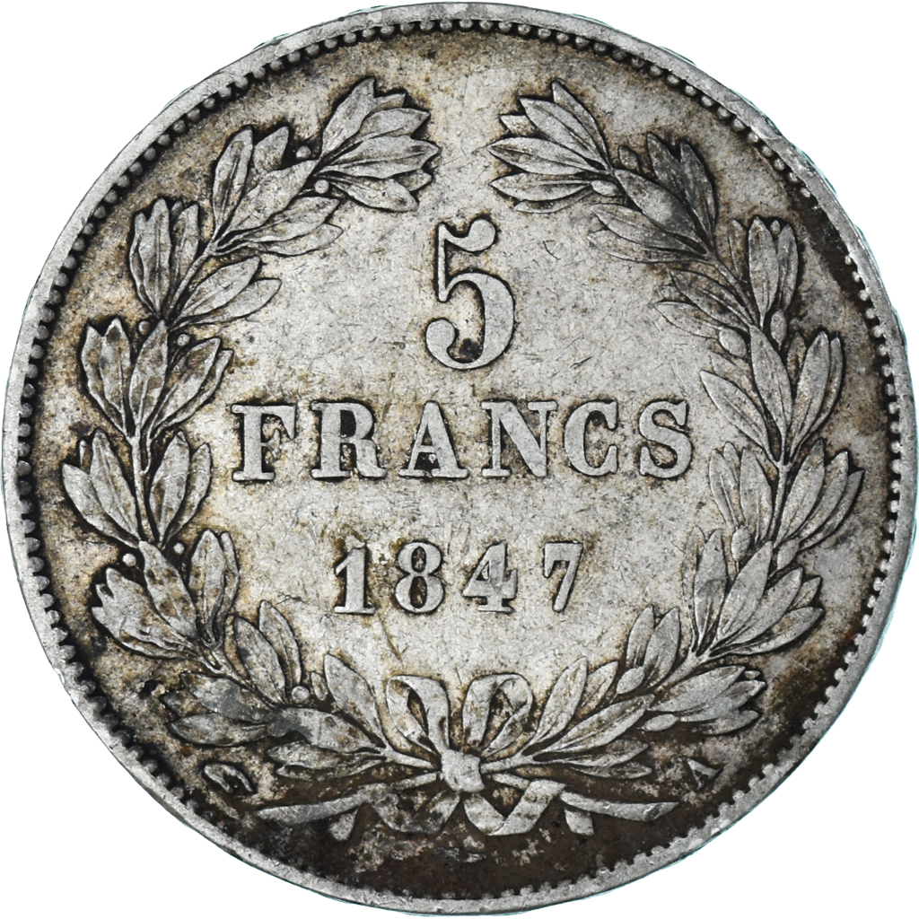 Coin, France, Louis-Philippe, 5 Francs, 1847, Paris, , Silver