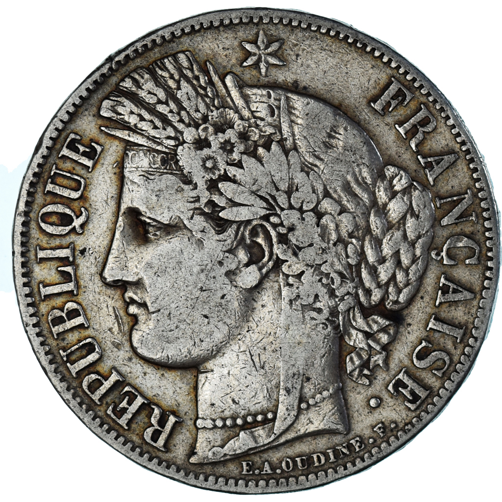 Coin, France, Cérès, 5 Francs, 1849, Paris, , Silver, KM:761.1
