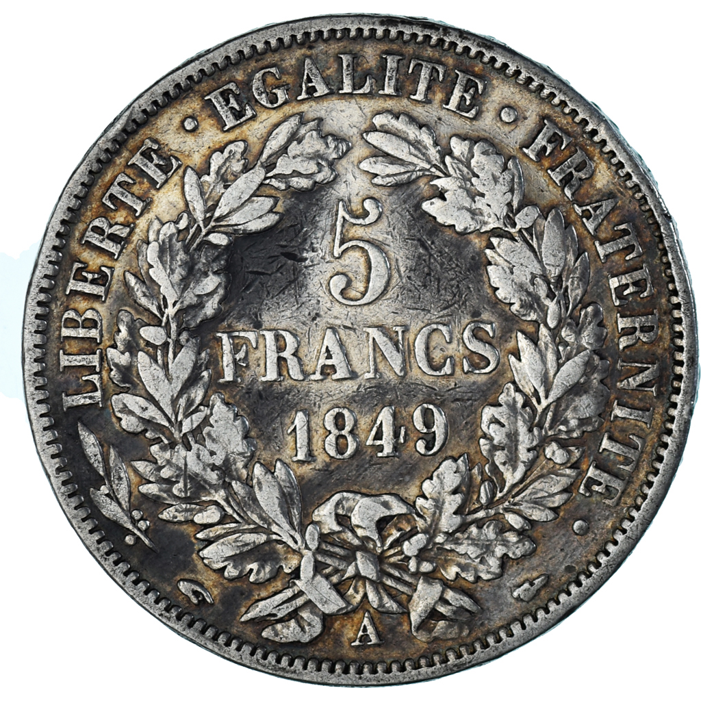 Coin, France, Cérès, 5 Francs, 1849, Paris, , Silver, KM:761.1