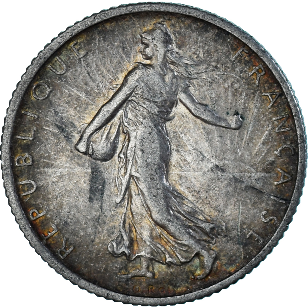 France, Semeuse, Franc, 1912, Paris, EF(40-45), Silver, KM:844.1