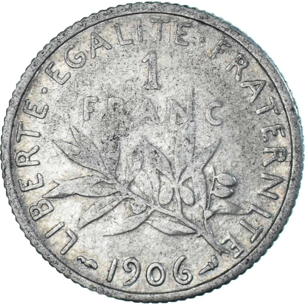 Coin, France, Semeuse, Franc, 1906, , Silver, Gadoury:467