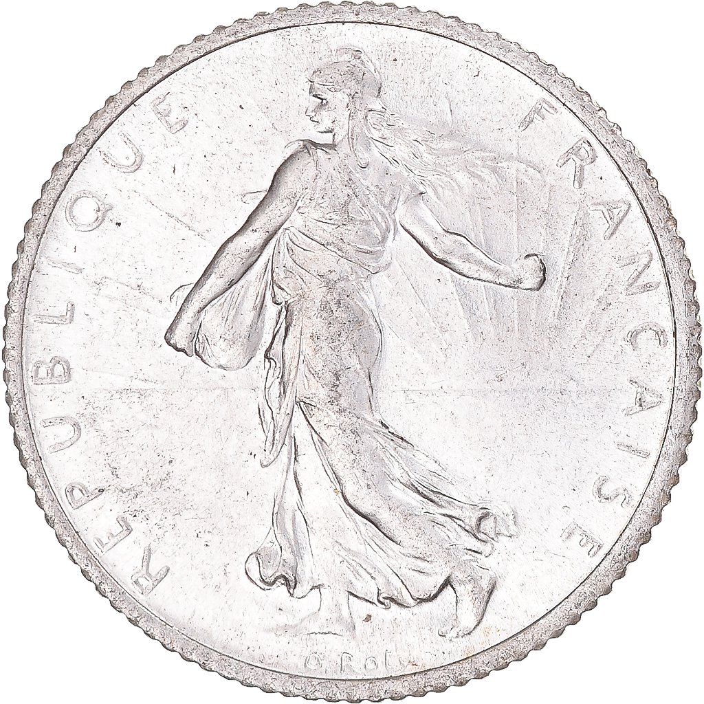 FRANCE, Semeuse, Franc, 1919, Paris, KM #844.1, , Silver, 23, Gadoury..