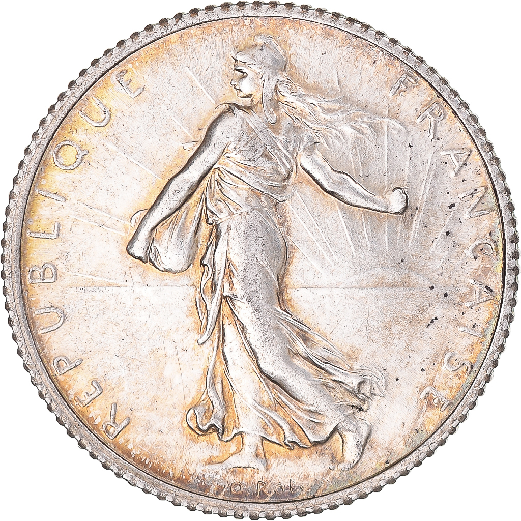 Coin, France, Semeuse, Franc, 1919, Paris, , Silver, KM:844.1