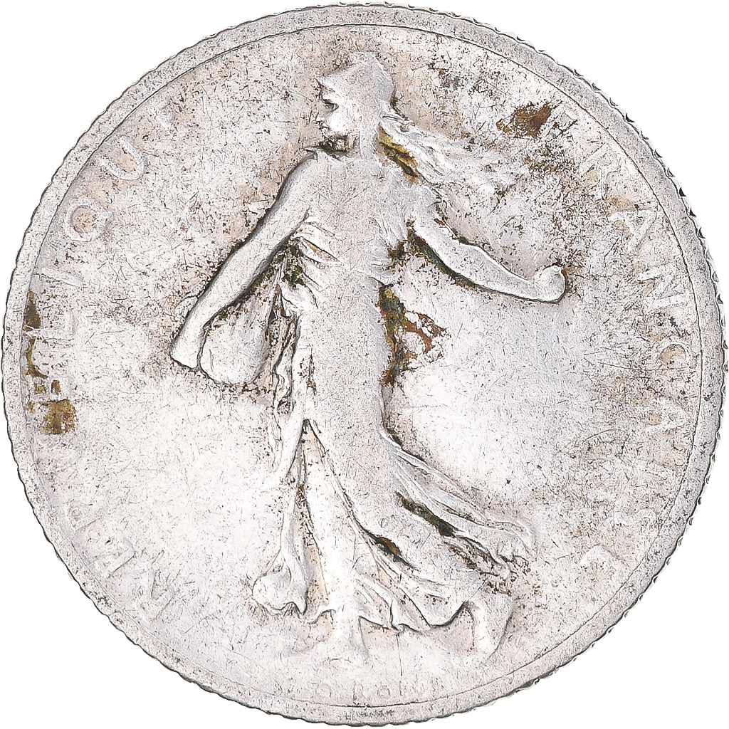 Coin, France, Semeuse, Franc, 1907, Paris, , Silver, KM:844.1