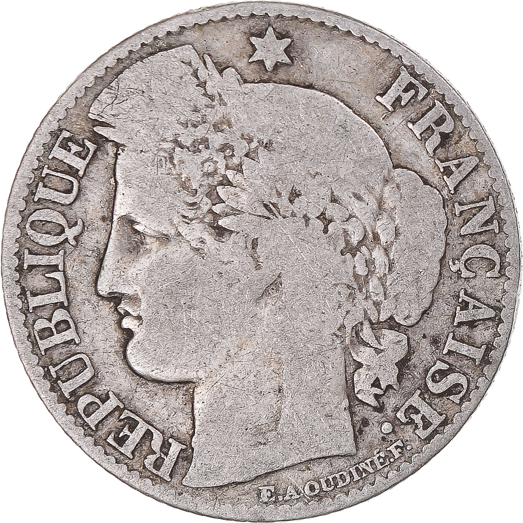 Coin, France, Cérès, 50 Centimes, 1872, Bordeaux, , Silver, KM:834.2
