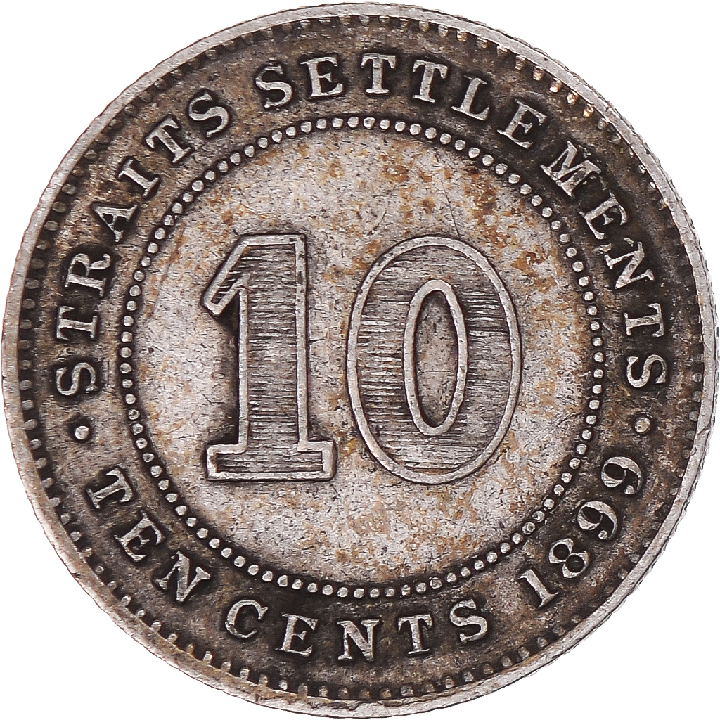 Coin, Straits Settlements, Victoria, 10 Cents, 1899, , Silver, KM:11