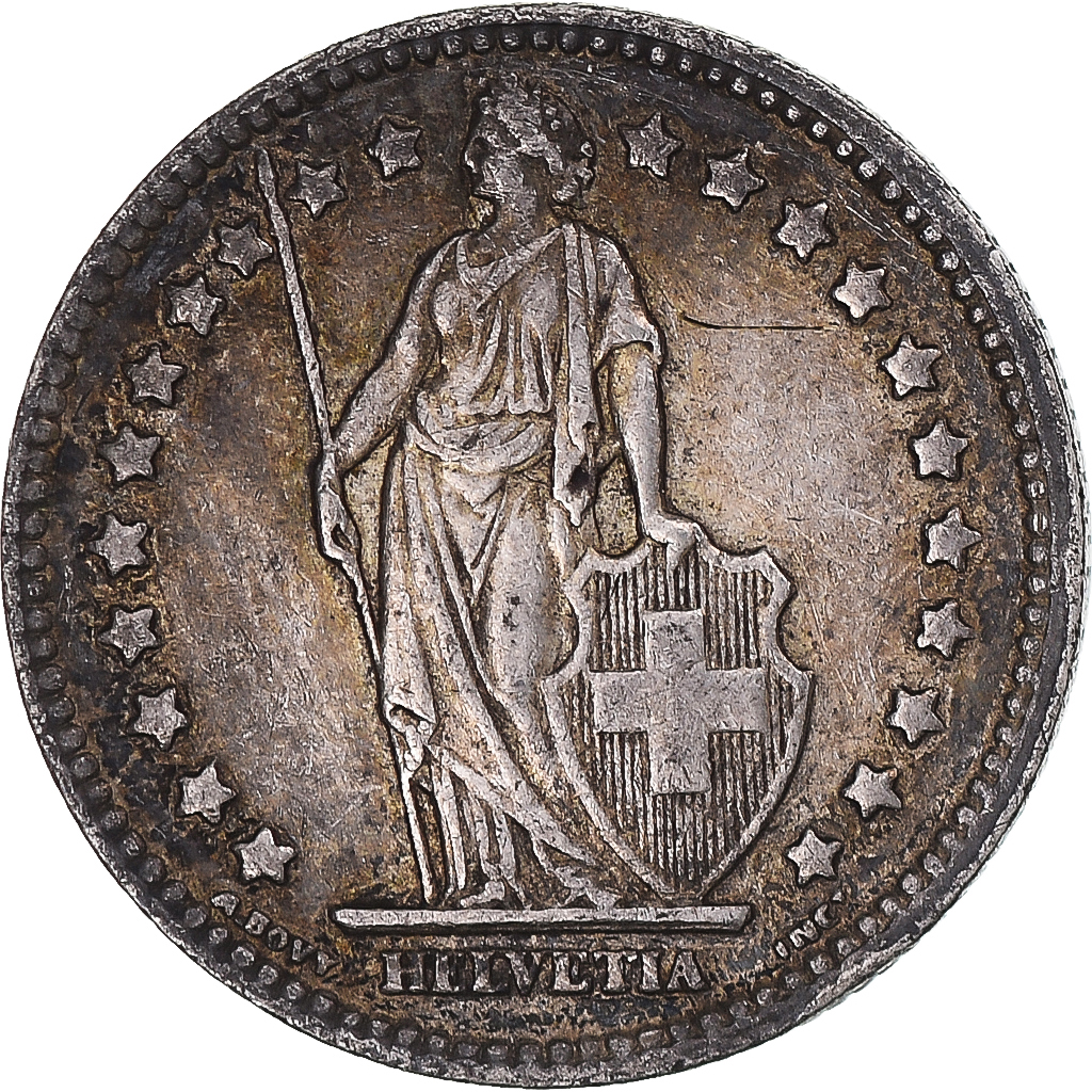 Coin, Switzerland, Franc, 1943, Bern, , Silver, KM:24