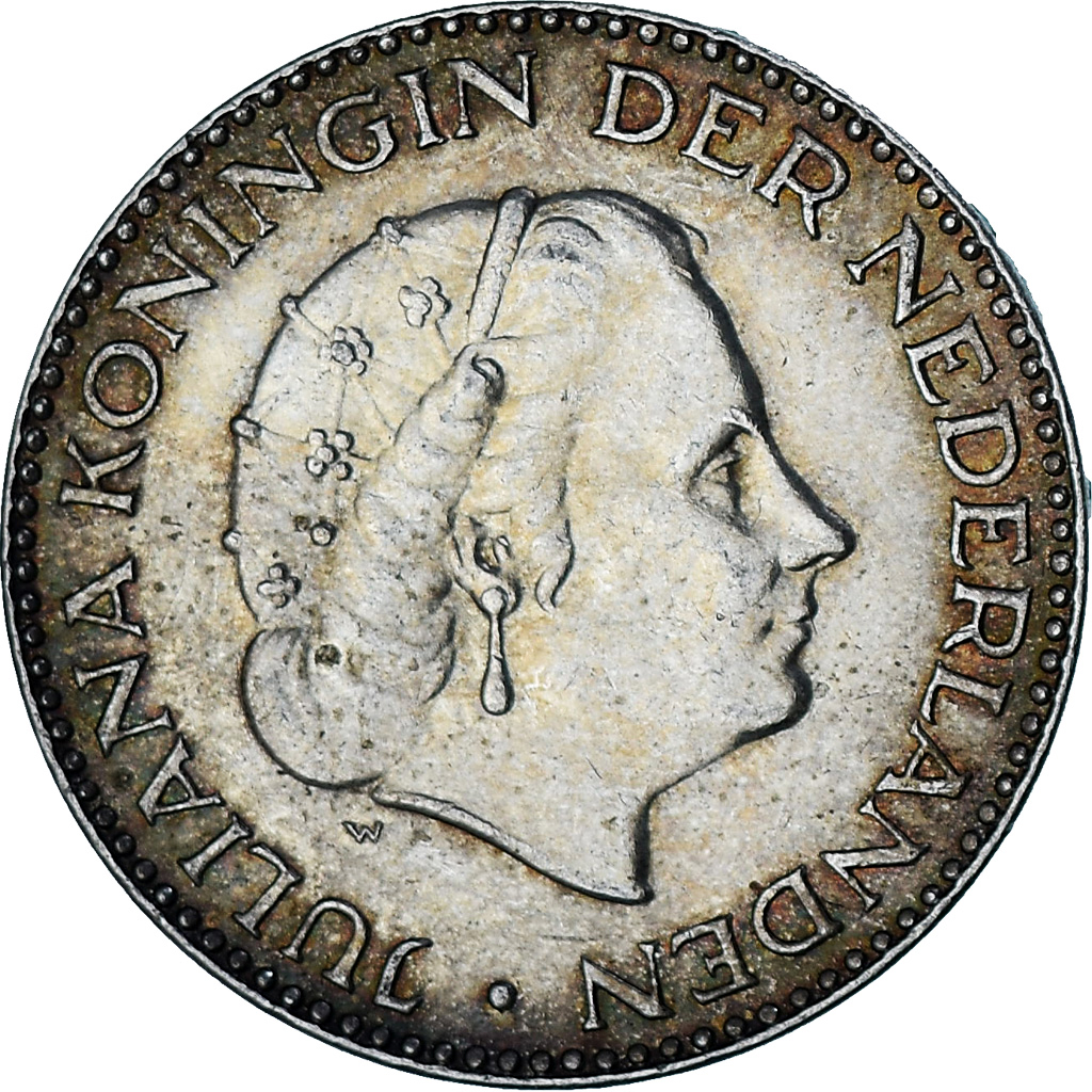 Coin, Netherlands, Juliana, Gulden, 1955, Utrecht, , Silver, KM:184