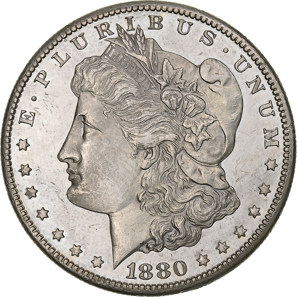 United States, Dollar, Morgan Dollar, 1880, U.S. Mint, Silver, , KM:110