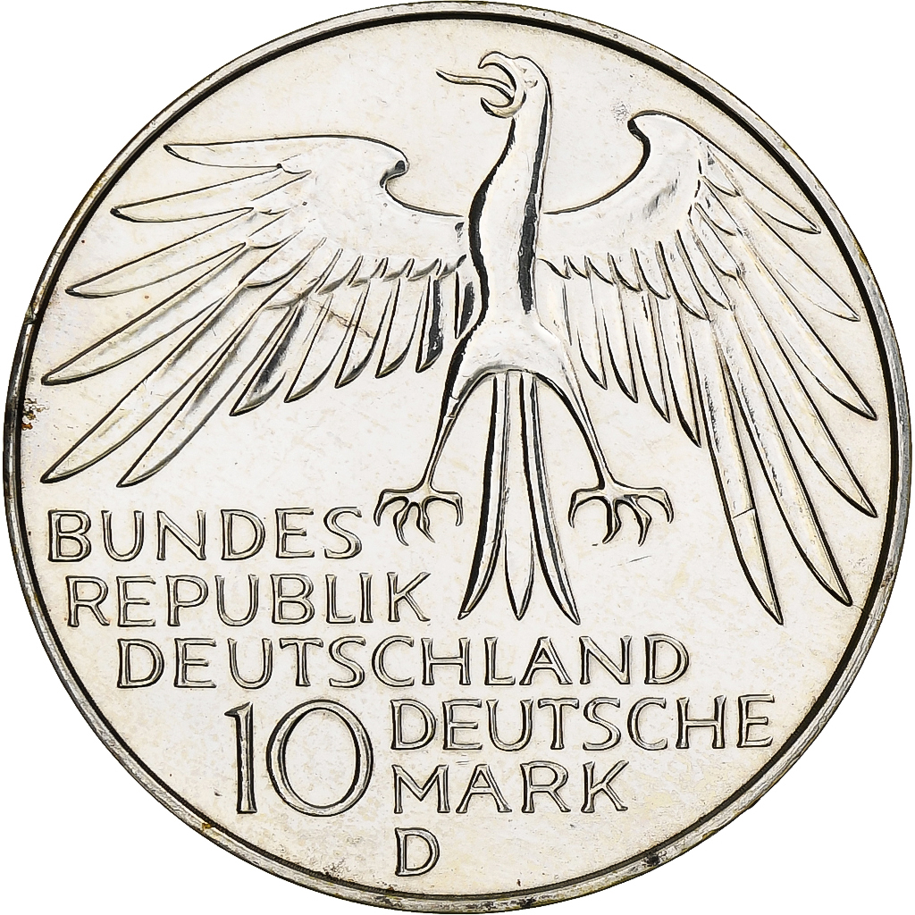 Coin, GERMANY - FEDERAL REPUBLIC, 10 Mark, 1972, Munich, BE, , Silver