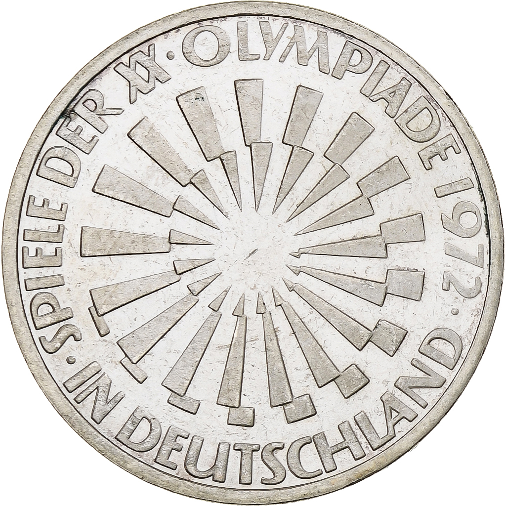 Coin, GERMANY - FEDERAL REPUBLIC, 10 Mark, 1972, Stuttgart, BE, , Silver