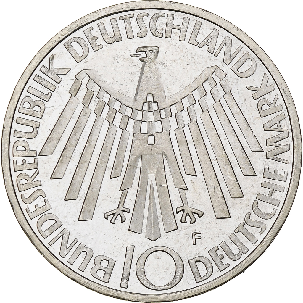 Coin, GERMANY - FEDERAL REPUBLIC, 10 Mark, 1972, Stuttgart, BE, , Silver