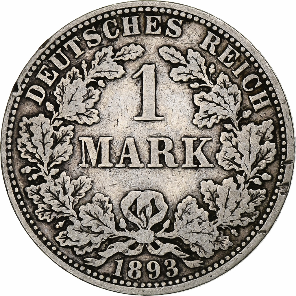 GERMANY - EMPIRE, Wilhelm II, Mark, 1893, Berlin, Silver, , KM:14