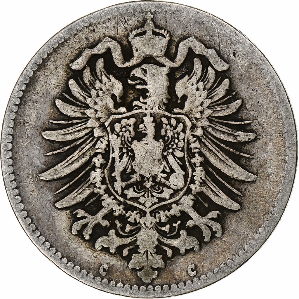 Coin, GERMANY - EMPIRE, Wilhelm I, Mark, 1875, Frankfurt, , Silver