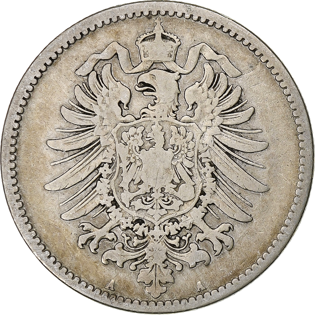 GERMANY - EMPIRE, Wilhelm I, Mark, 1876, Berlin, Silver, , KM:7