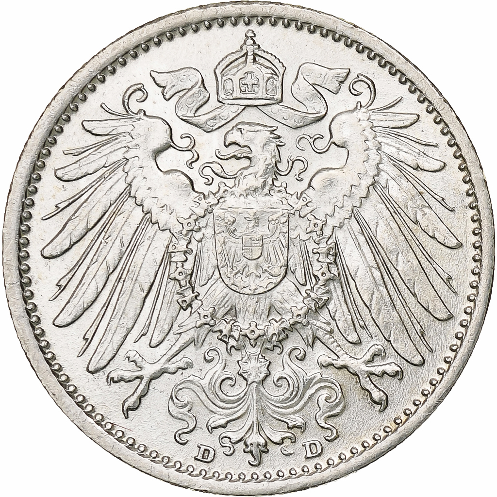 Coin, GERMANY - EMPIRE, Wilhelm II, Mark, 1915, Munich, , Silver, KM:14
