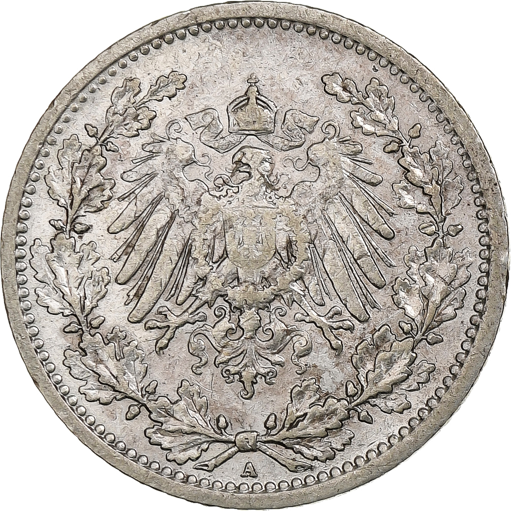 Coin, Germany, Empire., 1/2 Mark, 1905, Berlin, , Silver, KM:17